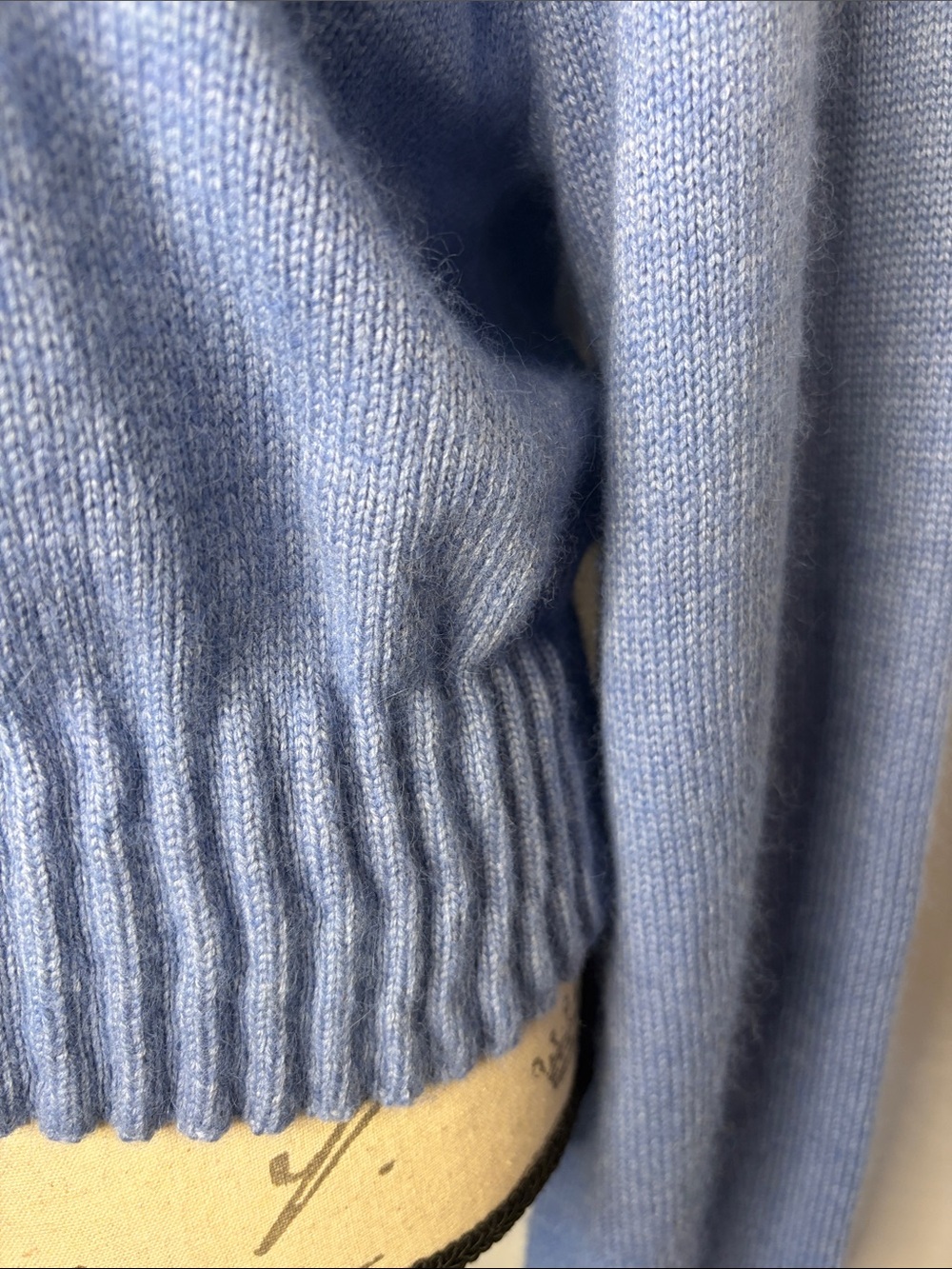 Anthropologie Mare Mare Cinched crew neck sweater with loop knit detail blue M - Picture 4 of 13